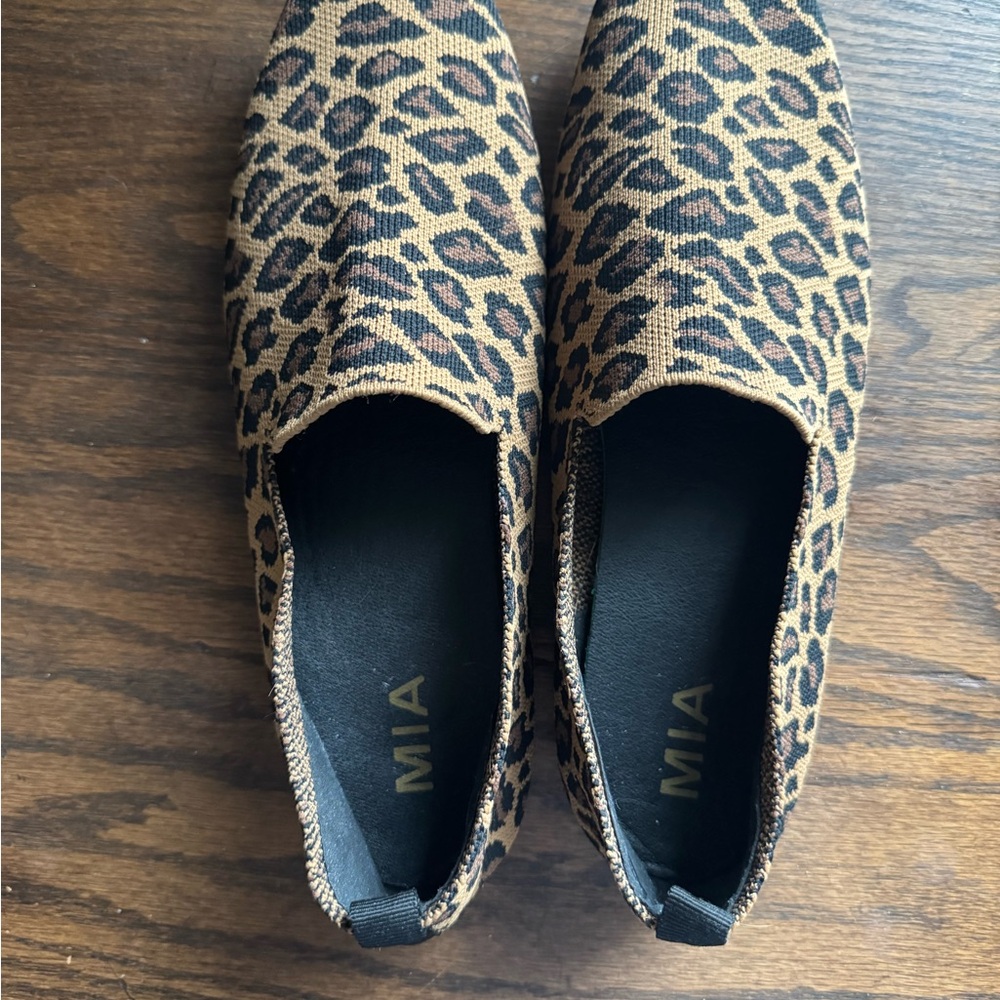 MIA Leopard Flats - Slip-On Loafers - Size 10